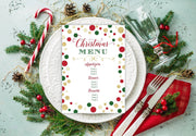 Christmas Party Menu Printable Editable Template - Your Main Event