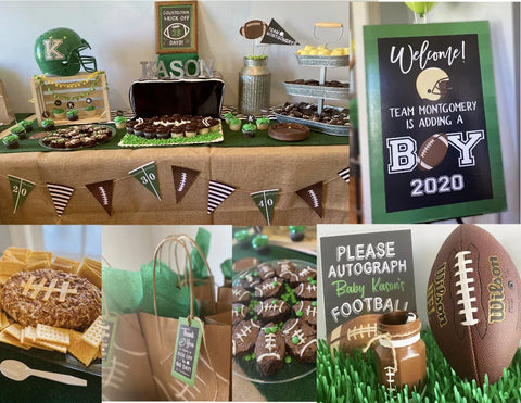 Football Sports Locker Room Baby Shower Sign Decoration - Your Main Event
