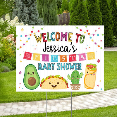 Taco Bout A Baby Fiesta Baby Shower Yard Sign Welcome Poster Sign Printable - Your Main Event