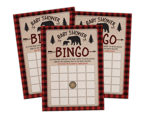 Lumberjack Lumber Jack Baby Shower Game Bingo Instant Download, Ideas For Boy Baby Shower - Your Main Event