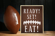 Football Sports Ready Set Eat Baby Shower Sign Decoration - Your Main Event