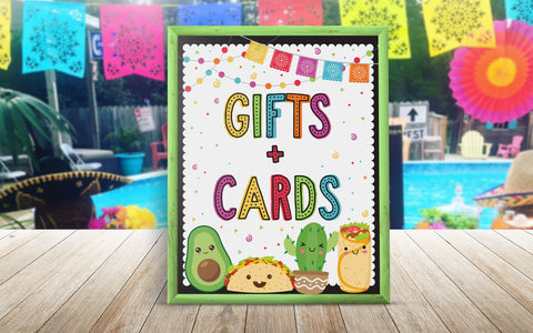Fiesta Taco Gifts and Cards Table Sign - Your Main Event