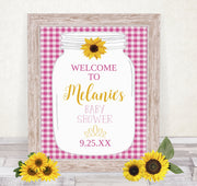Pink BBQ Baby Shower Welcome Poster Sign Printable - Your Main Event